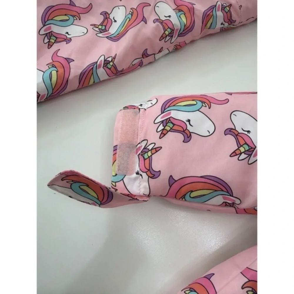 The Children's Place Girls Unicorn 3-Piece Snowsuit Set Jacket/Fleece/Bibs. 3898